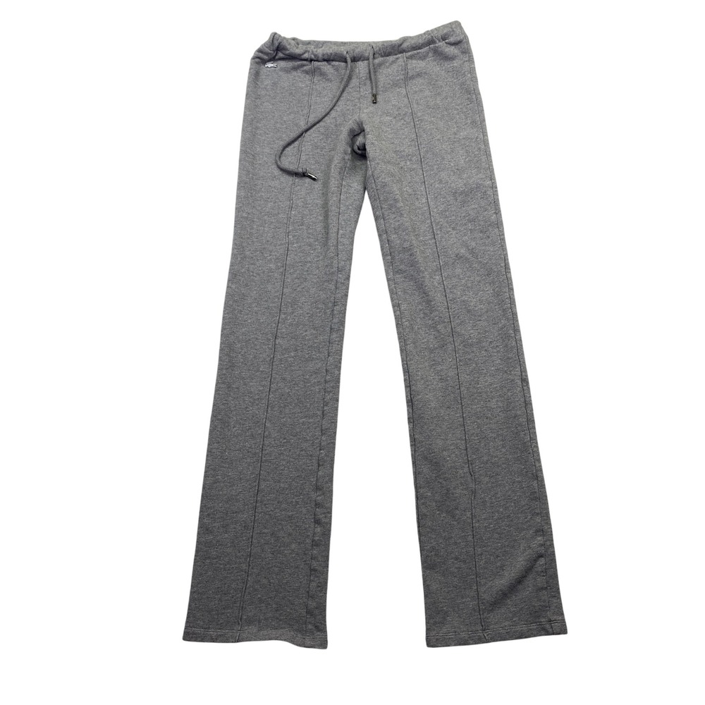 Lacoste Sport Womens Gray Straight Leg Drawstring Sweatpants EU Sz 32 Fits‎ 24"